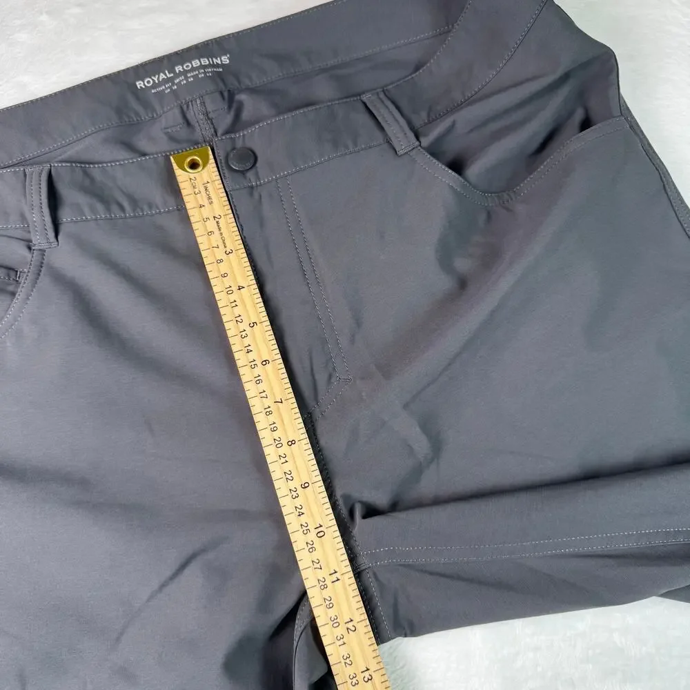 Royal Robbins Pants Mens 38x32 Gray Stretch Hiking Travel Outdoor Active Pants